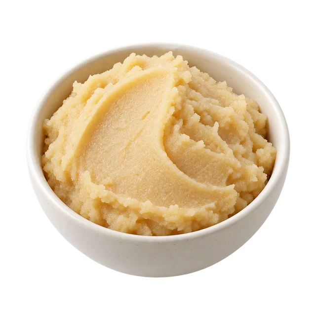 Illustration d’un bol de miso clair ; type de koji, durée de maturation et origine non vérifiables sur l’image